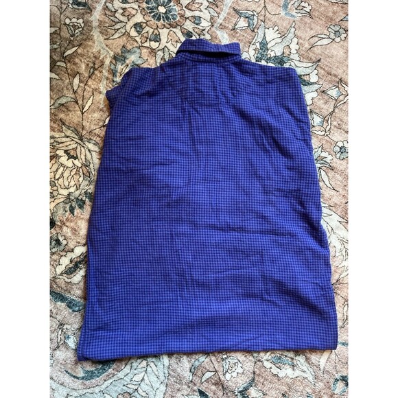 Vintage Disney Store Nightgown Women’s L/XL Mickey Mouse Blue Plaid Flannel 90s - Picture 11 of 11